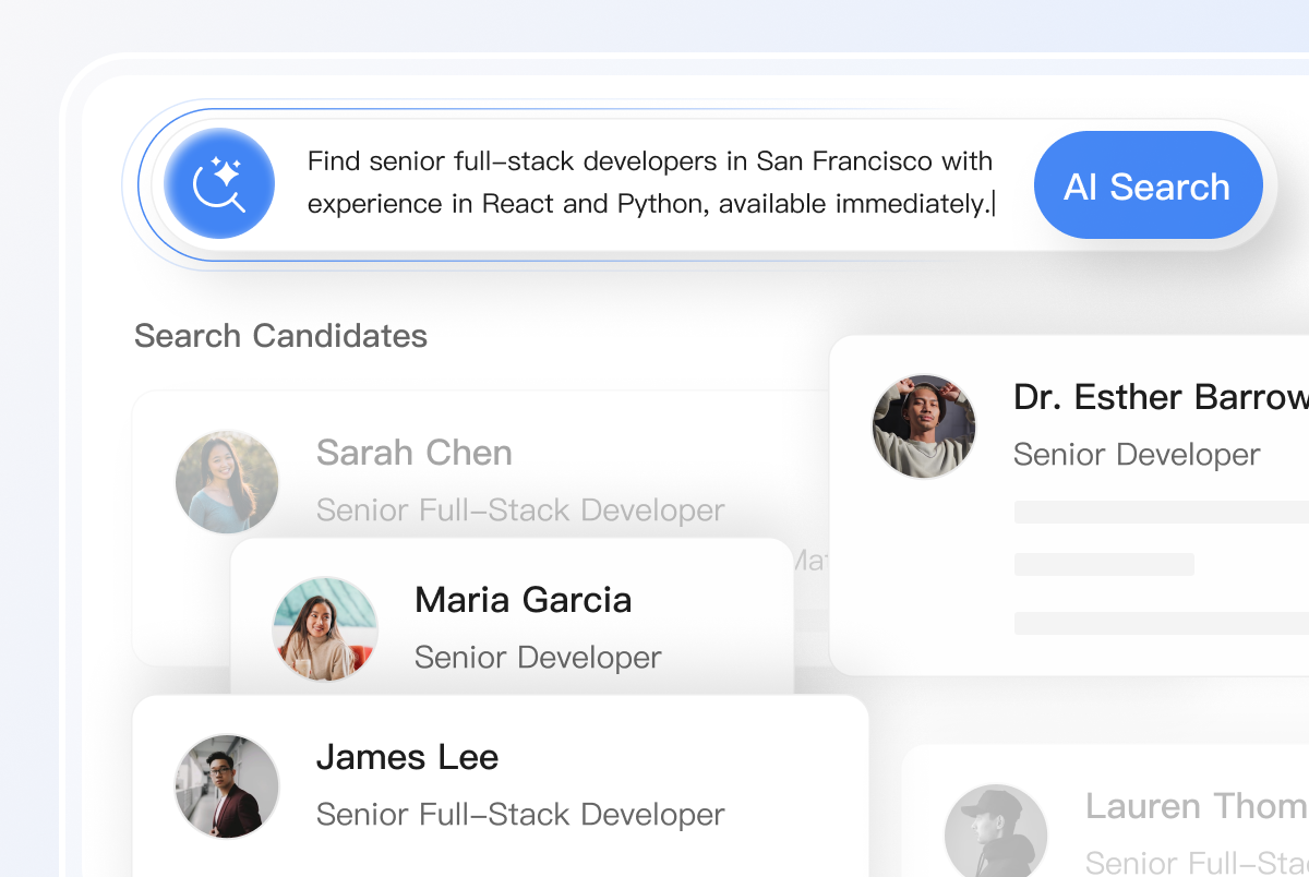 AI Search interface